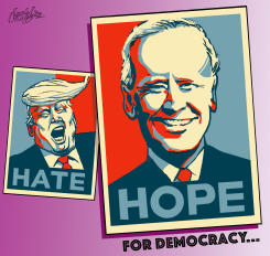 TRUMP AND BIDEN POSTERS by Patrick Corrigan