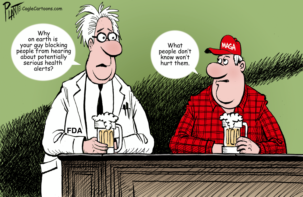 A scientist and a MAGA guy at a bar