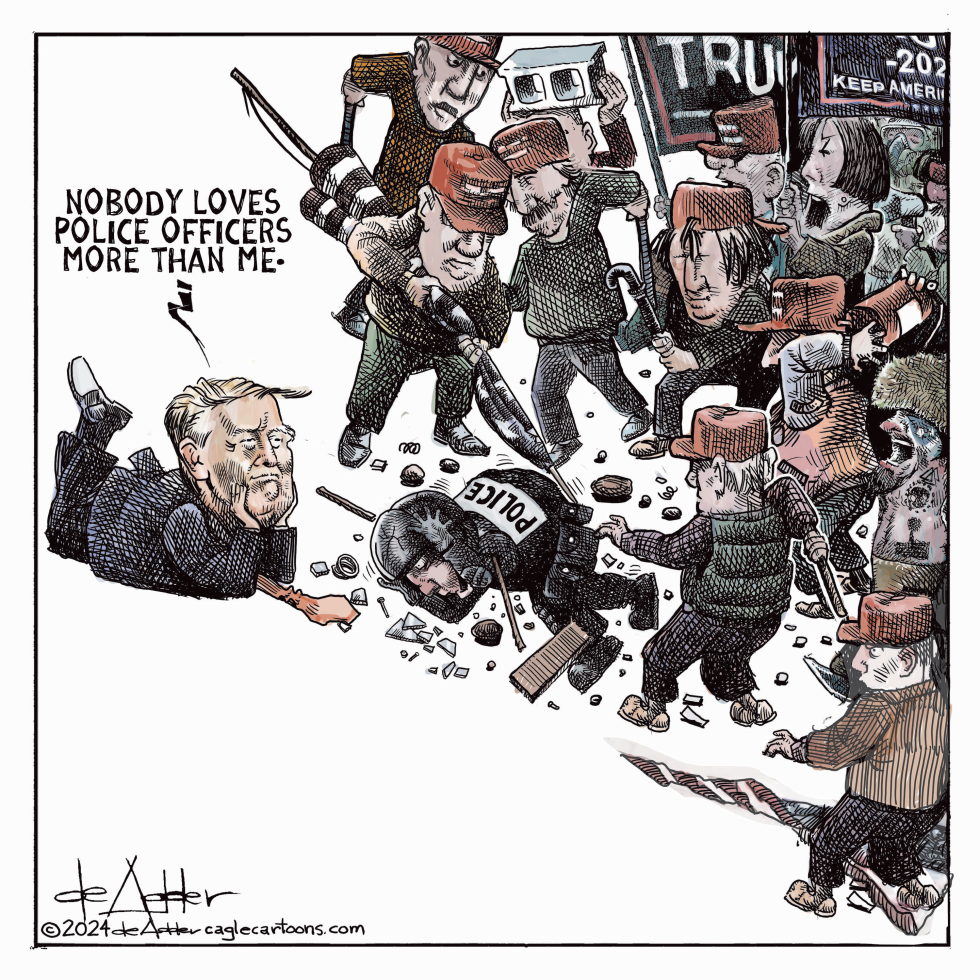 Trump says he loves police