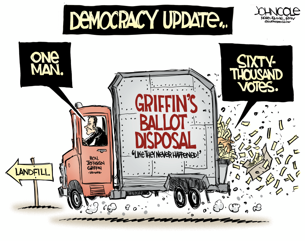NORTH CAROLINA Jefferson Griffin trashes the vote