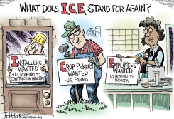 ECONOMY ON ICE by Joe Heller