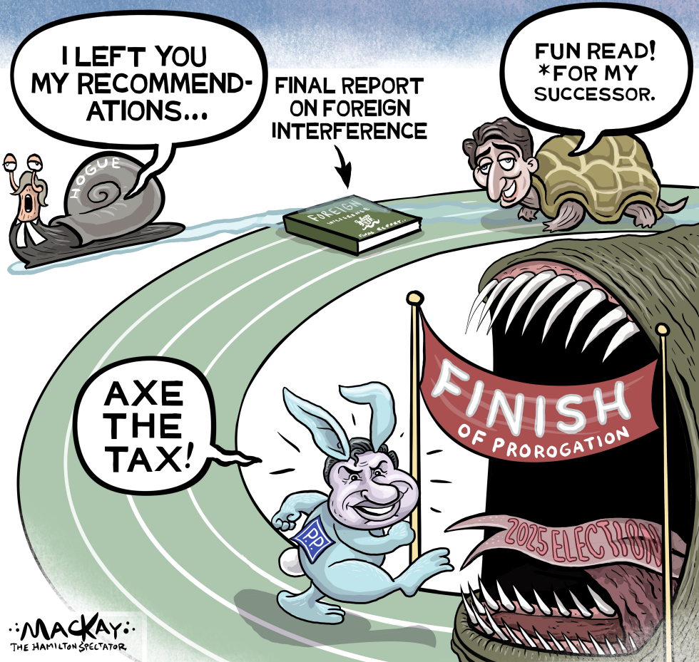 CANADA Slow motion race to end Foreign meddling