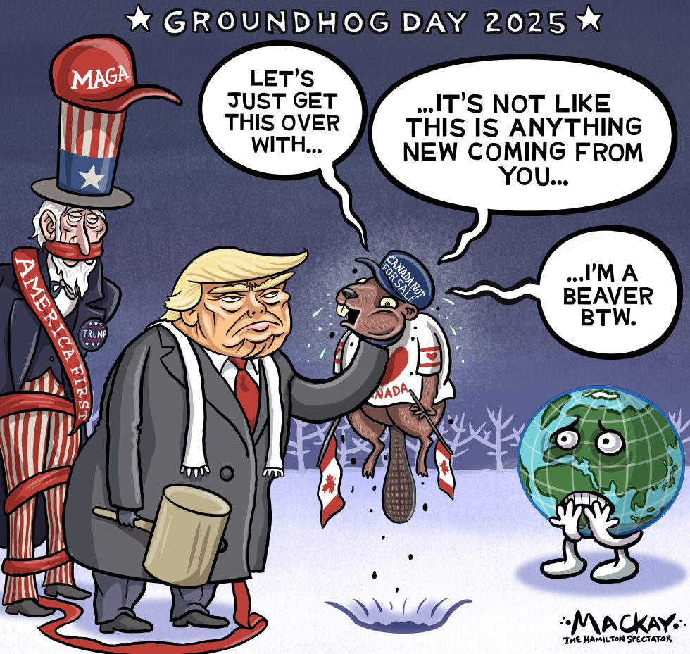 CANADA Beaver sees it shadow on Groundhog day 2025