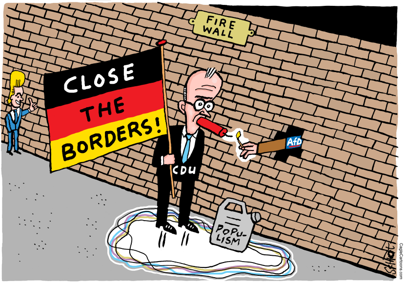 Germany fire wall against extreme right