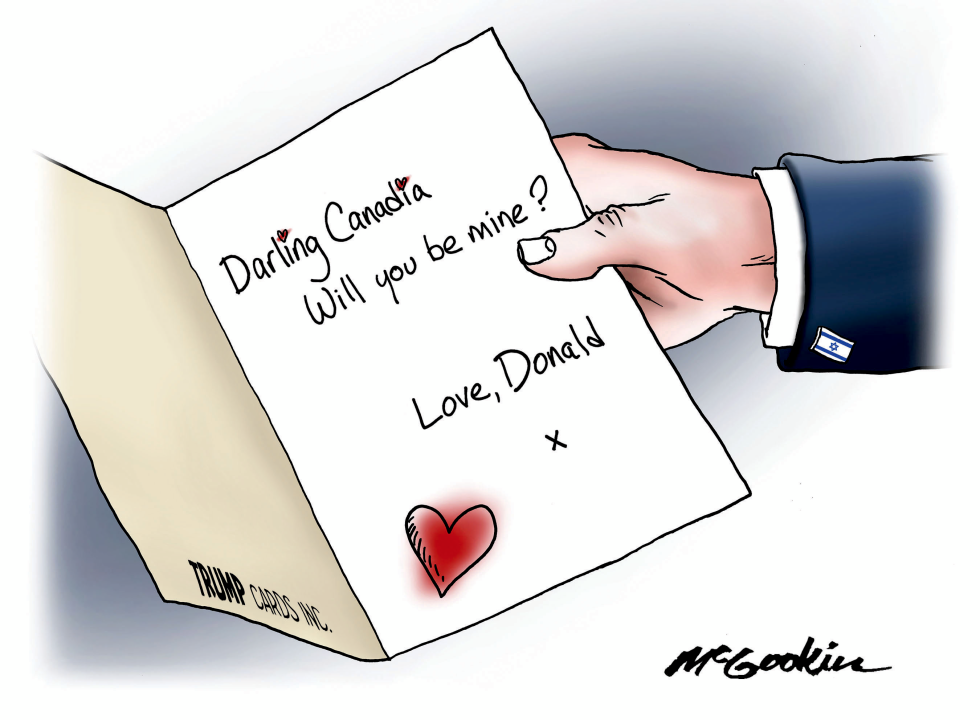 Trump sends Canadia a Valentine