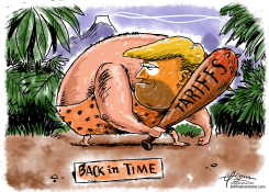 TRUMP WIELDING TARIFFS LIKE A CLUB by Guy Parsons