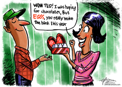 HIGH EGG PRICES ON VALENTINES DAY by Guy Parsons