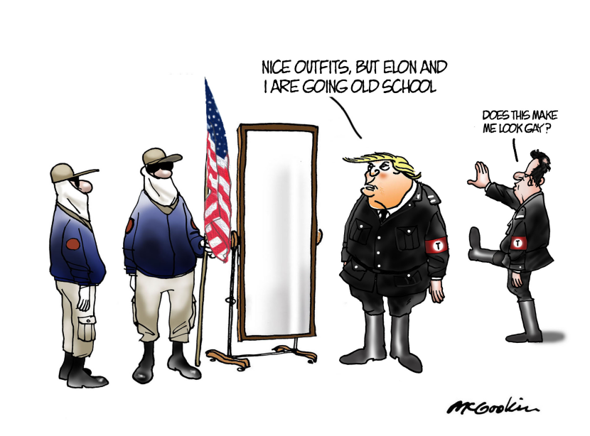Trump prefers the old school fascist uniforms