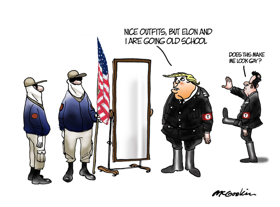 Trump prefers the old school fascist uniforms