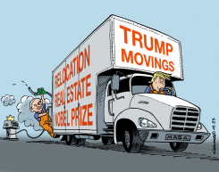 TRUMP MOVINGS by Michel Kichka
