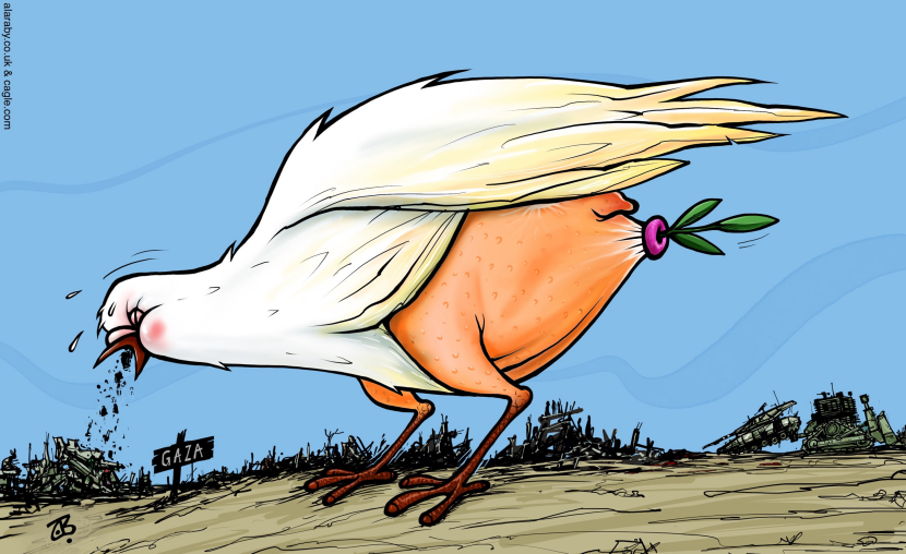 Trump Peace Plan Gaza Dove Israel Palestine