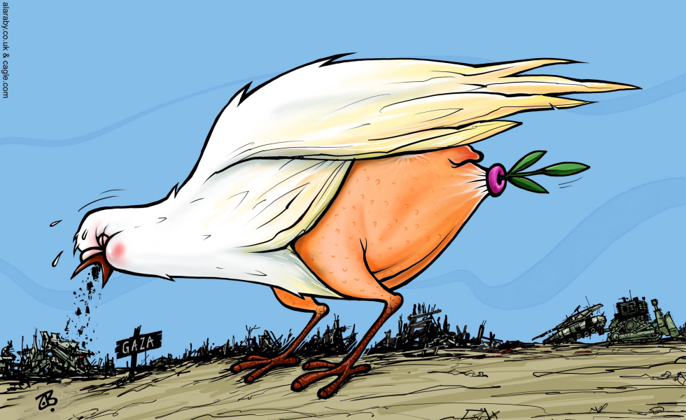 Trump Peace Plan Gaza Dove Israel Palestine