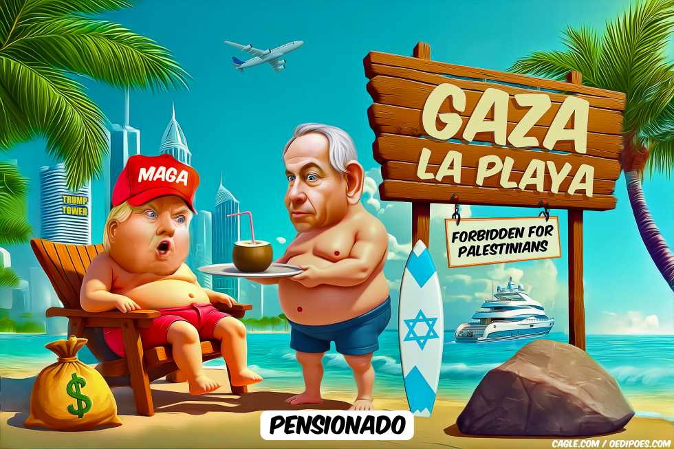Trump and Netanyahu at the beach