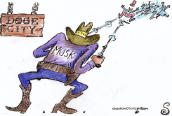 MUSK AS OLD WEST OUTLAW by Randall Enos