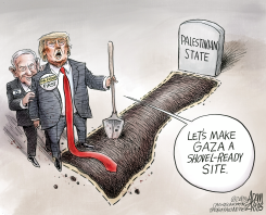 MAKING GAZA SHOVEL-READY by Adam Zyglis