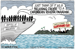 UNDOCUMENTED IMMIGRANTS VACATION AT GUANTANAMO BAY by Monte Wolverton