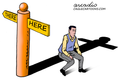 THE MAN SITTING IN THE SHADOW by Arcadio Esquivel