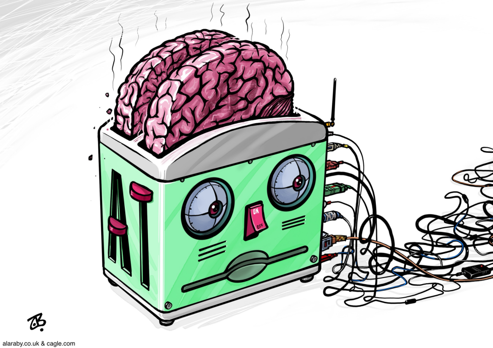 AI Brain Toaster ChatGPT Deepseek Human Robot
