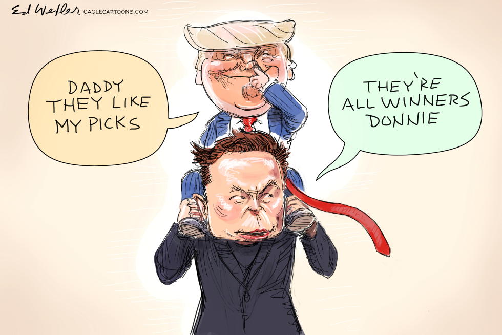 Baby Donnie Pick Nose On Musk Shoulders