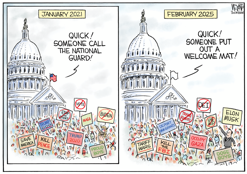 Attack on Government Jan 6 vs Now