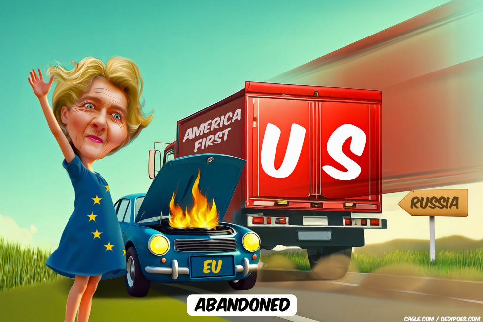 Ursula von der Leyen with car trouble