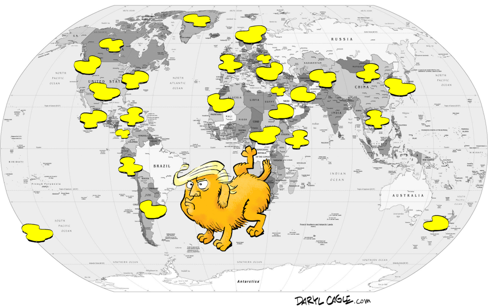Doggie Trump Marks His Territory