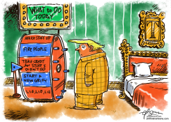 TRUMP STARTS HIS DAY by Guy Parsons