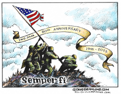 IWO JIMA 80TH ANNIVERSARY 1945-2025 by Dave Granlund