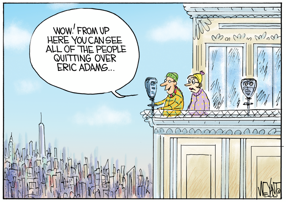 View of Eric Adams' Staff Resignations