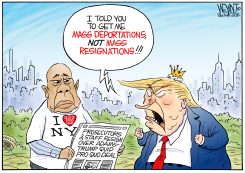 TRUMP QUID PRO QUO WITH ERIC ADAMS  by Christopher Weyant