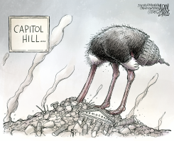 CONGRESS WITH THEIR HEAD IN THE SAND by Adam Zyglis