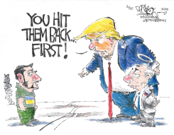 YOU HIT THEM BACK ... FIRST by John Darkow