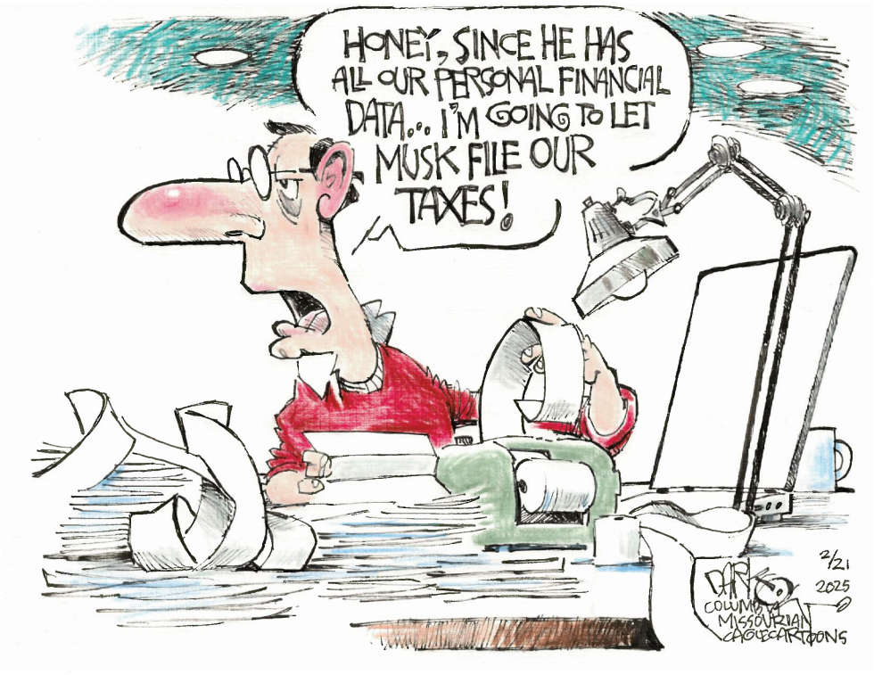 Man Decides to Let Elon Musk Handle His Taxes in Hilarious Cartoon Twist