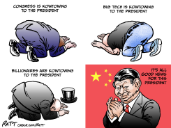 KOWTOWING TO THE PRESIDENT by Ratt