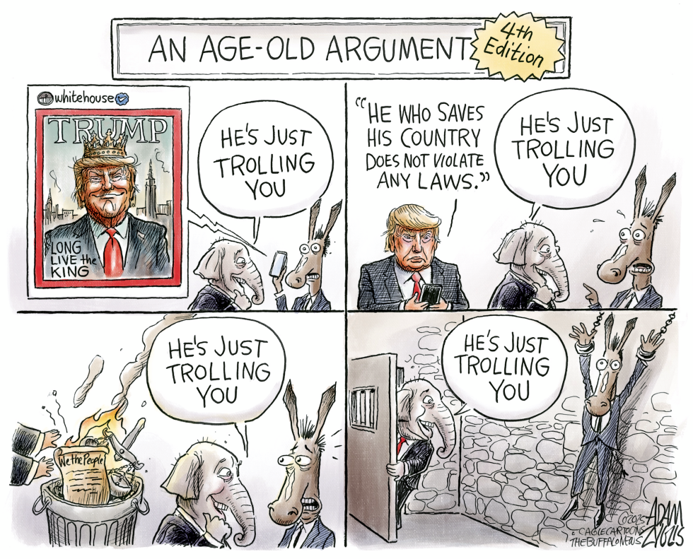 Trump acting like a King