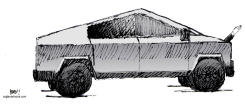ELON MUSK'S TESLA by Becs
