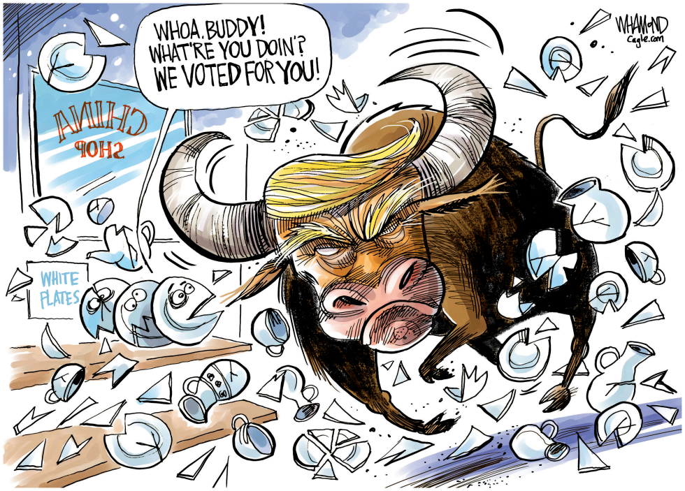 Trump a bull in a china shop