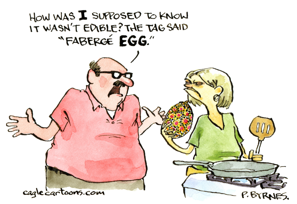 #3 AT THESE PRICES AN EGG IS AN EGG by Pat Byrnes