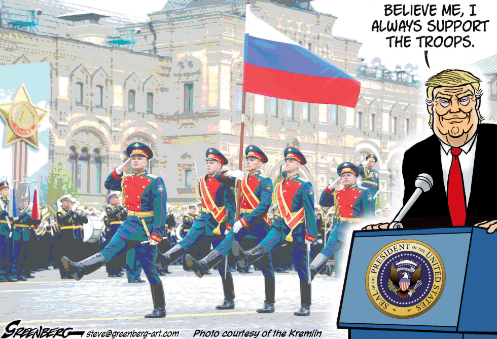 Trump supports the troops, but the Russian ones