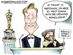 CONAN HOSTS 2025 OSCARS by Dave Granlund