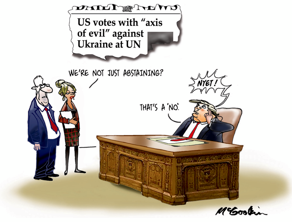 Trump passes on instructions.