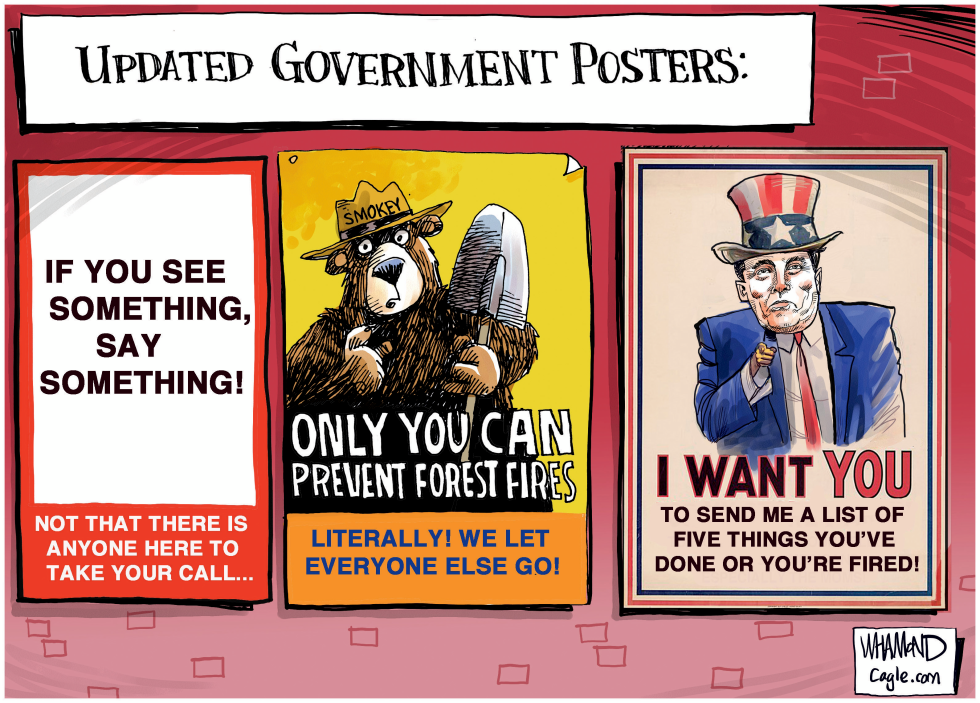 DOGE efficiency drive prompts revised federal posters