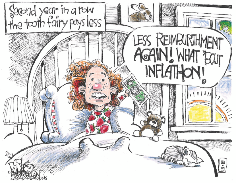 Tooth fairy cuts back