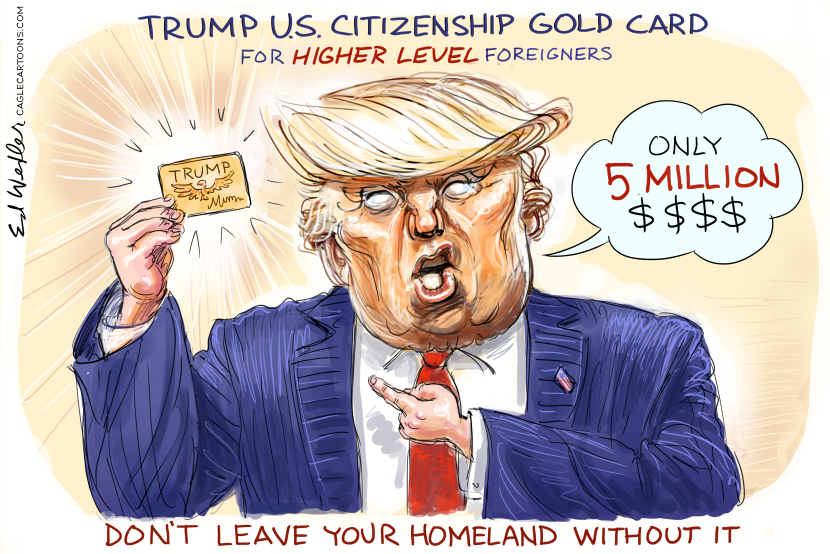 Trump proposes $5 million gold card for citizenship aimed at wealthy foreigners