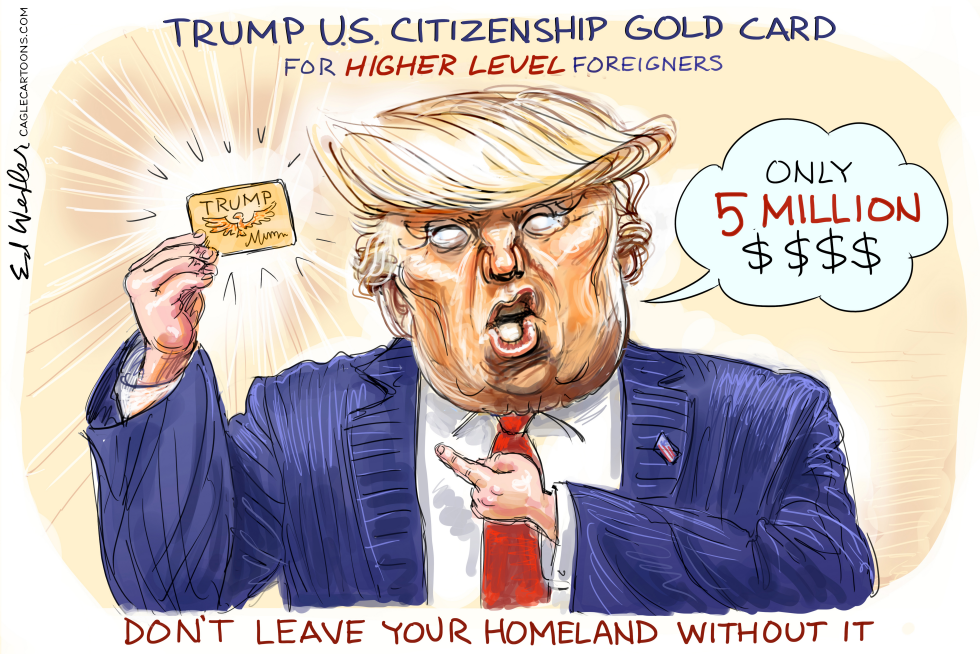 Trump proposes $5 million gold card for citizenship aimed at wealthy foreigners
