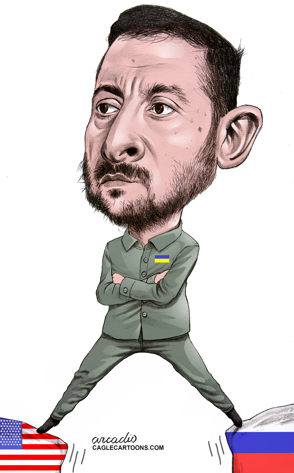 The president of Ukraine, Volodimir Zelensky.