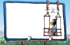 A DEMOCRAT STRUGGLES TO THINK OF A MESSAGE by Bruce Plante