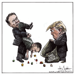 MUSK,TRUMP STEALS UKRAINE'S RARE EARTH MINERALS by Michael de Adder