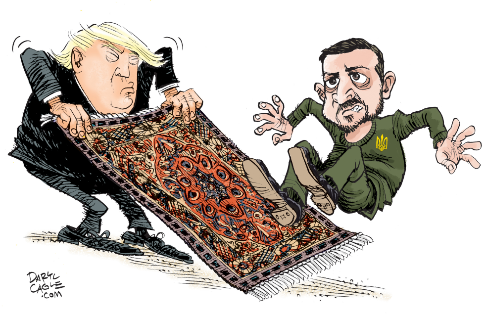 #2 TRUMP PULLS THE RUG OUT FROM UNDER ZELENSKYY by Daryl Cagle