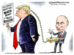 TRUMP SIDES WITH RUSSIA by Dave Granlund